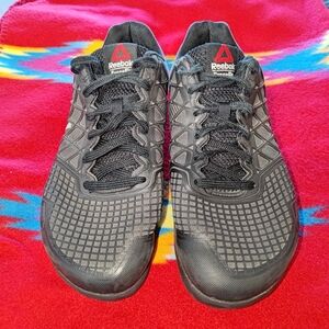 Reebok Crossfit Mens Sneakers CF74 Lace Locks Size 9 Black  Athletic